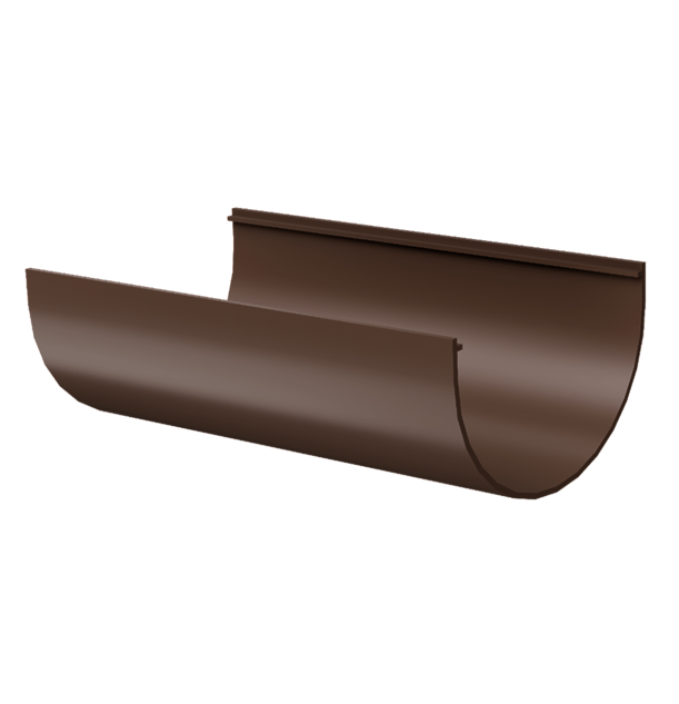 Жёлоб водосточный 1.5 м Стандарт (Standard), тёмно-коричневый - 1